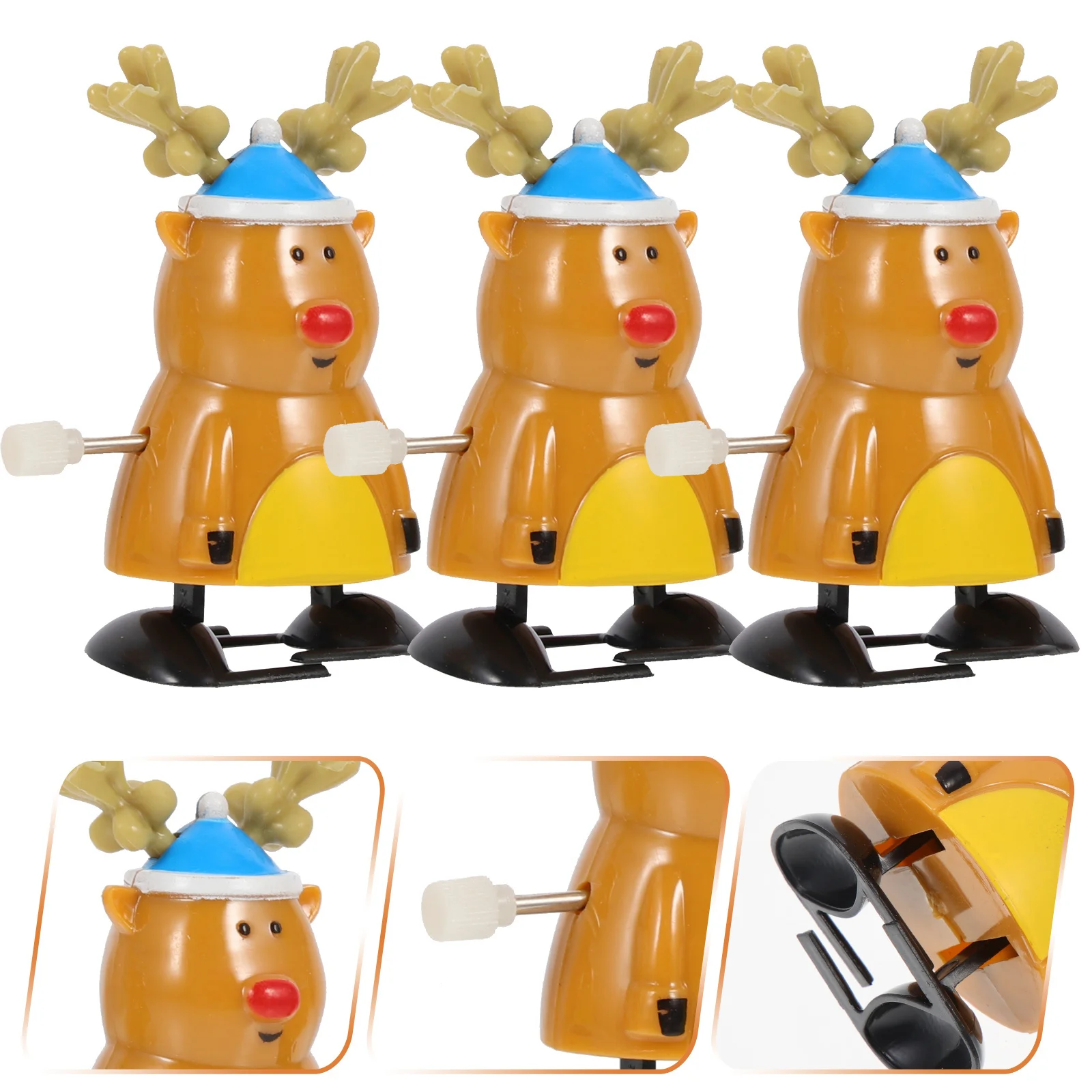 3 قطعة إِلْكَة عيد الميلاد يختتم عقارب الساعة اللعب حفلة عيد الميلاد تفضل الإبداعية مضحك الاطفال هدية الجدة عطلة ديكور