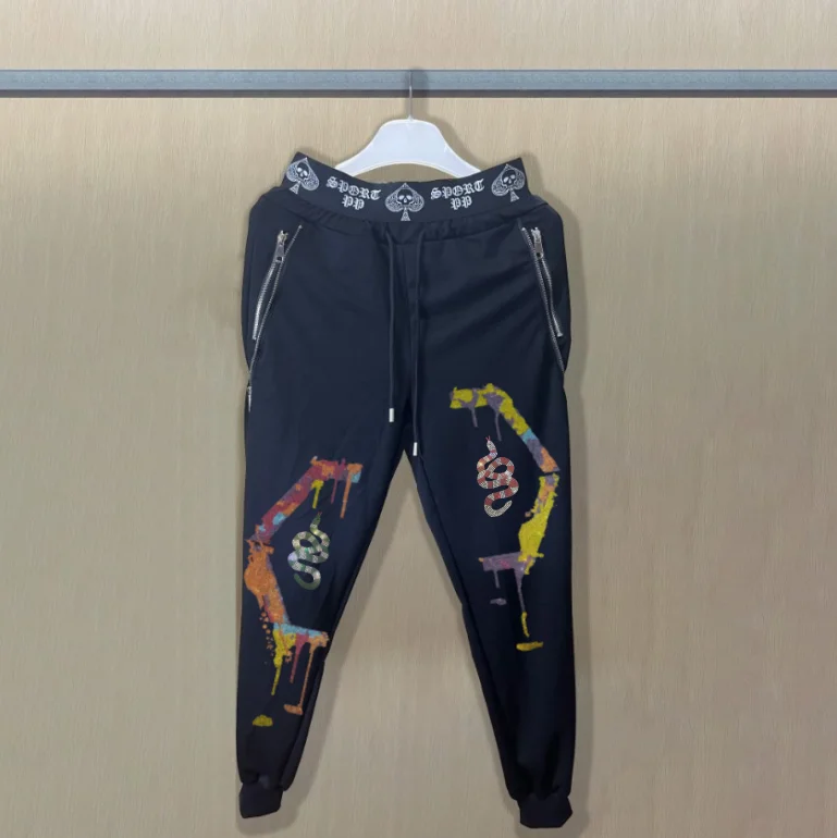 

New Designer Rhinestone 2025 sweatpants Man Luxurious Summer men Clothing men sportpants