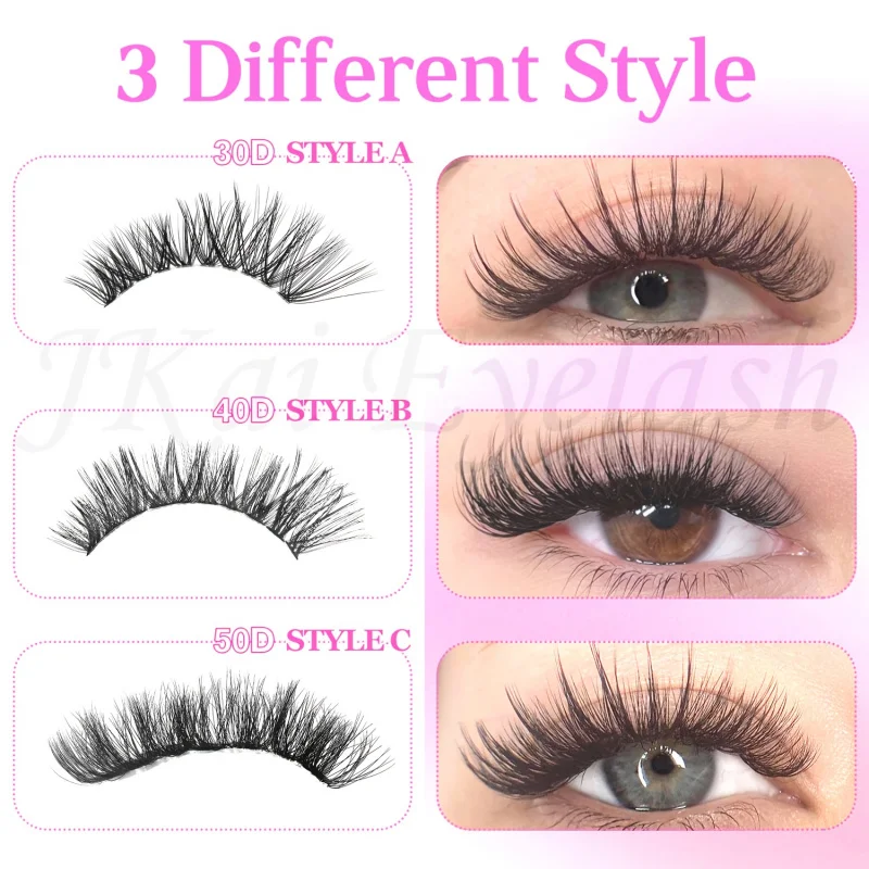 DIYまつげエクステキット、Dカール9-16mmミックス、接着剤、ピンセット、まつげブラシ付き、毎日使える個別つけまつげ