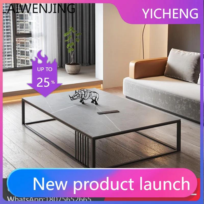 LYY   Modern Minimalist Rock Slab Coffee Table for Home Sofa Tea Table with High-End Feel