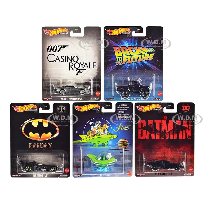 Original Hot Wheels Premium 5 Pack N Case Back To The Future Model Car 1/64 HotWheels Batmobile Gifts Diecasts & Toy Vehicles