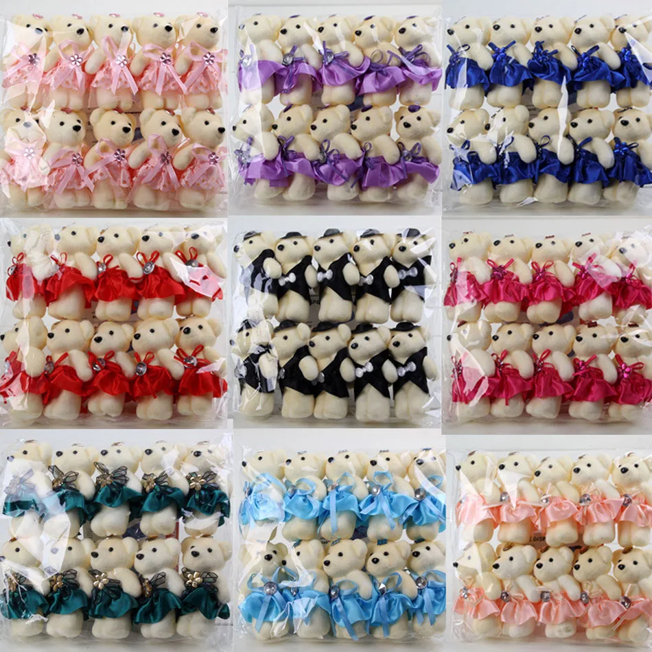 

10pcs Bouquet Bear Ice Cream Diamond Bear Valentines Day Gift For Wedding Bouquet Cute Bear Beautiful Flower Gift Home Decor