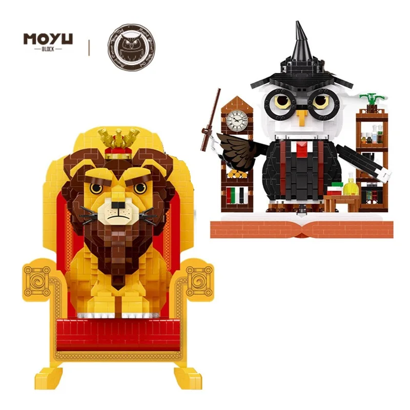 Moyu Mini Blocks Magic Cartoon OWL Lion Fun Building Toy New Year Present Children Educational Gift Adult Birthday