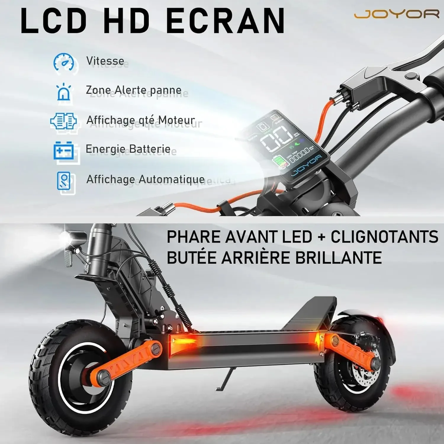 سكوتر E-Scooter 50 W 60 v18ah أقصى الأميال 75 forw سكوتر كهربائي للكبار مكابل هيدروليكية مزدوجة أمامية وخلفية #5