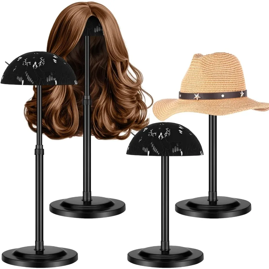 

Geelin 4-пакетная подставка для парика 9,818,9 Регулируемая по высоте держатель для головы парика Нескользящая портативная подставка для шляпы и кепки для нескольких париков