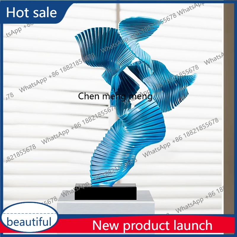 A50 Hotel lobby soft decoration floor-to-ceiling large abstract art ornament modern simplicity, resin sculpture