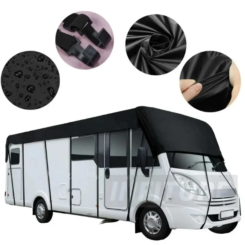 210D Brand New RV Roof Protection Cover Protective Tarpaulin Waterproof Dustproof Sun-proof Wear-resistant Caravan Roof Cover