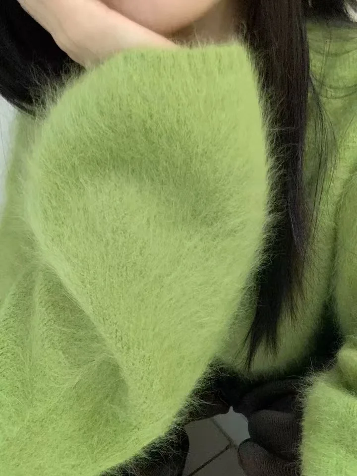 

Ladies een Long Sve Sweater Autumn Winter New Sle Casual Knitted Soft Cozy Overhead Faionable Top for Women