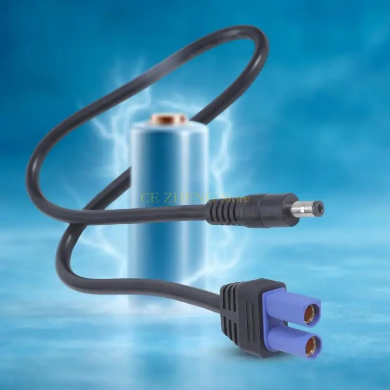 E56b EC5 إلى DC5525 نقل كابل الطوارئ طوله طوله 50 سم لأنظمة بطارية السيارة