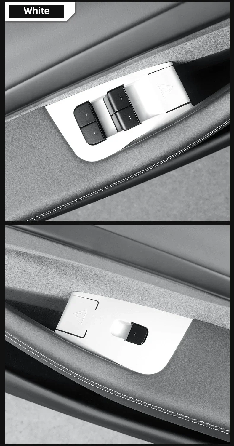 Für Tesla Model Y YL Juniper 2026 2025 Fensterheber-Schalter Schutzabdeckung Heberknopf-Zierleiste Dekorative Abdeckung Auto-Zubehör – Detail 13