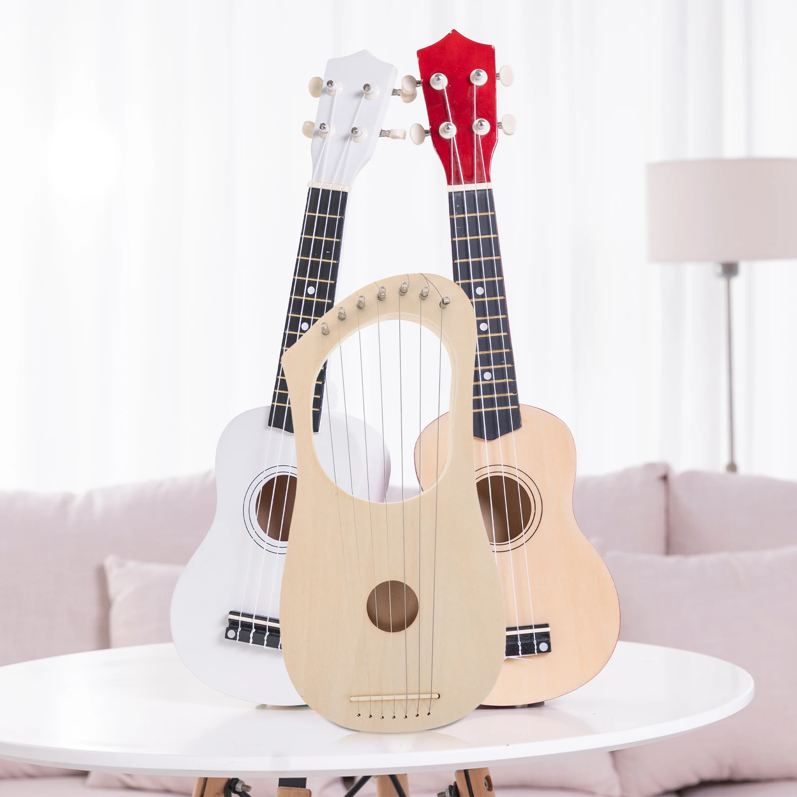 

DIY Wooden Lyre Harp Kit Homemade Music Instrument Craft Project Beginner Friendly Easy Assembly Strings Soundboard Metal Retro