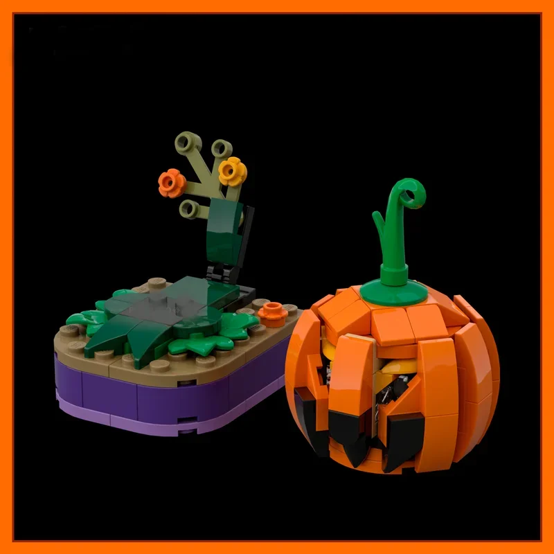 

116 шт. жуткие тыквенные украшения с подсветкой, креативные развивающие детские строительные блоки, подарки на Хэллоуин