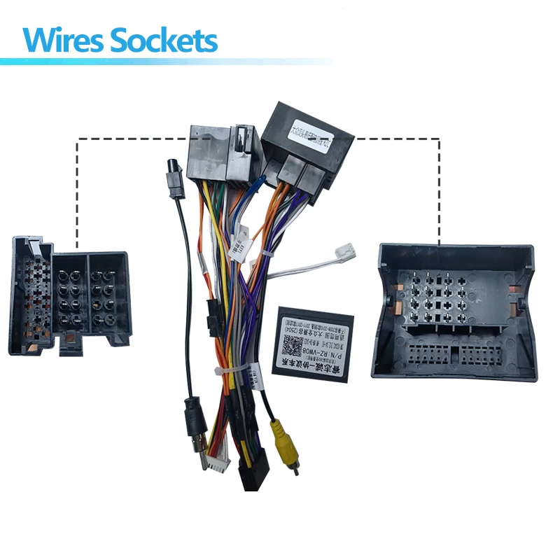 Car Radio Wire Harness Power Canbus For Volkswagen vw Skoda Seat Golf 5/6/Polo/Passat/jetta/Tiguan 16pin Android Stereo Cable