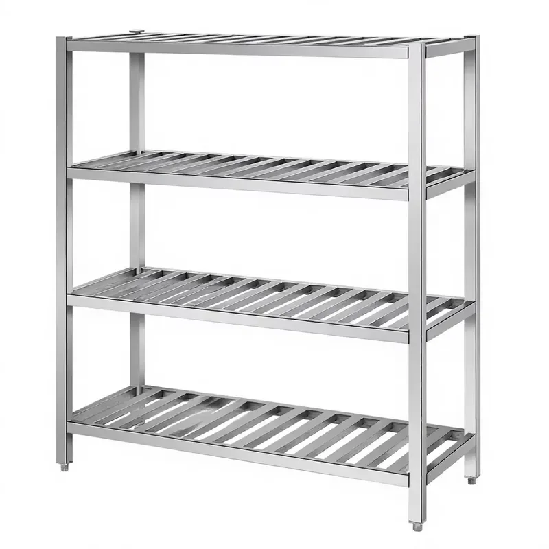 Commercial 4 Tier Stainless Steel Kitchen Storage Rack 201 304 Grade Removable Metal Shelf Stand for Restaurant Food