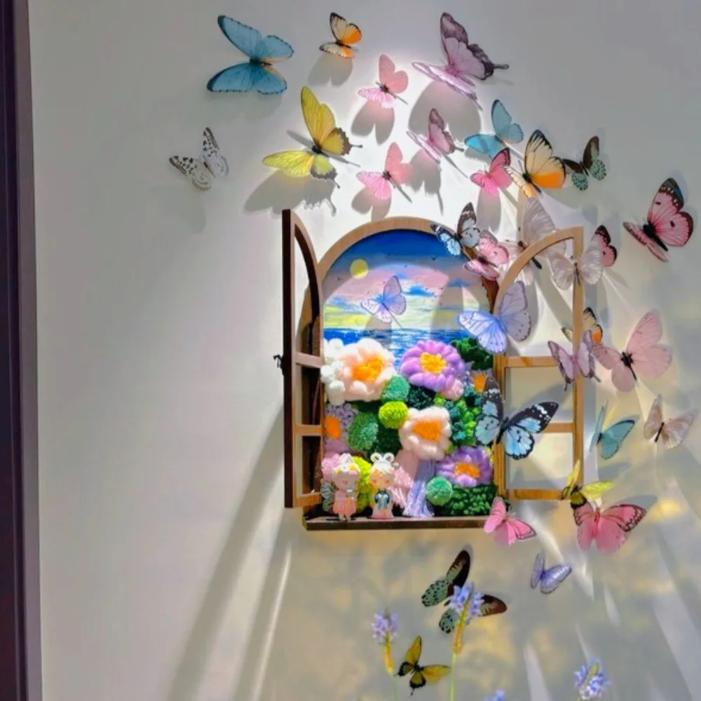 32Pcs 3D Stereo Simulation Butterfly Wall Decals fo Wedding Party Backdrop Outdoor Decor and Accessories Room Decoration
