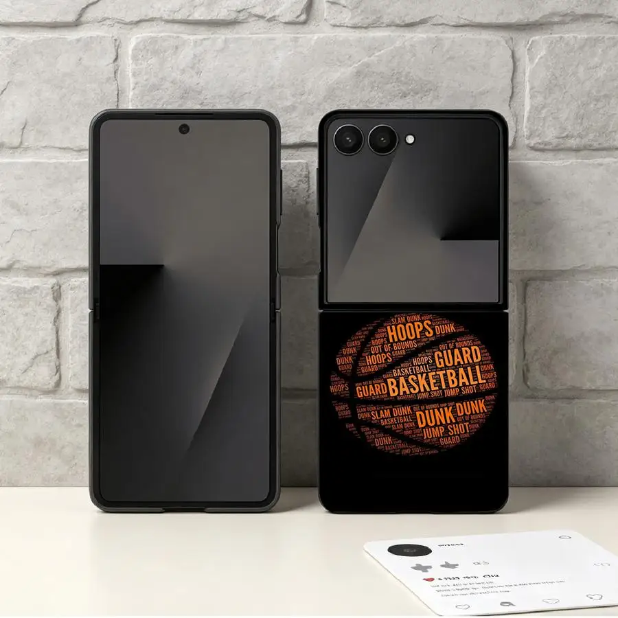 Phone Cover Case for Samsung Galaxy Z Fold 7 6 5 4 3 Z Flip 7 6 5 4 3 Basketball Numbers view 5