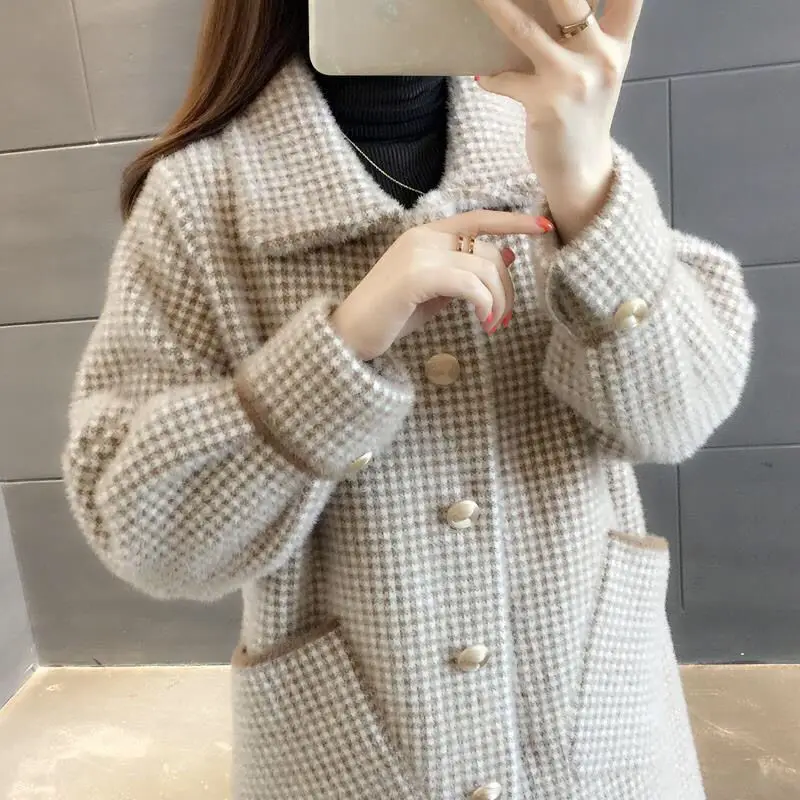 Vy1113 2020 primavera autunno inverno nuove donne di modo casuale Delle Signore di lavoro di usura bella Giacca donna femminile OL di lana cappotto