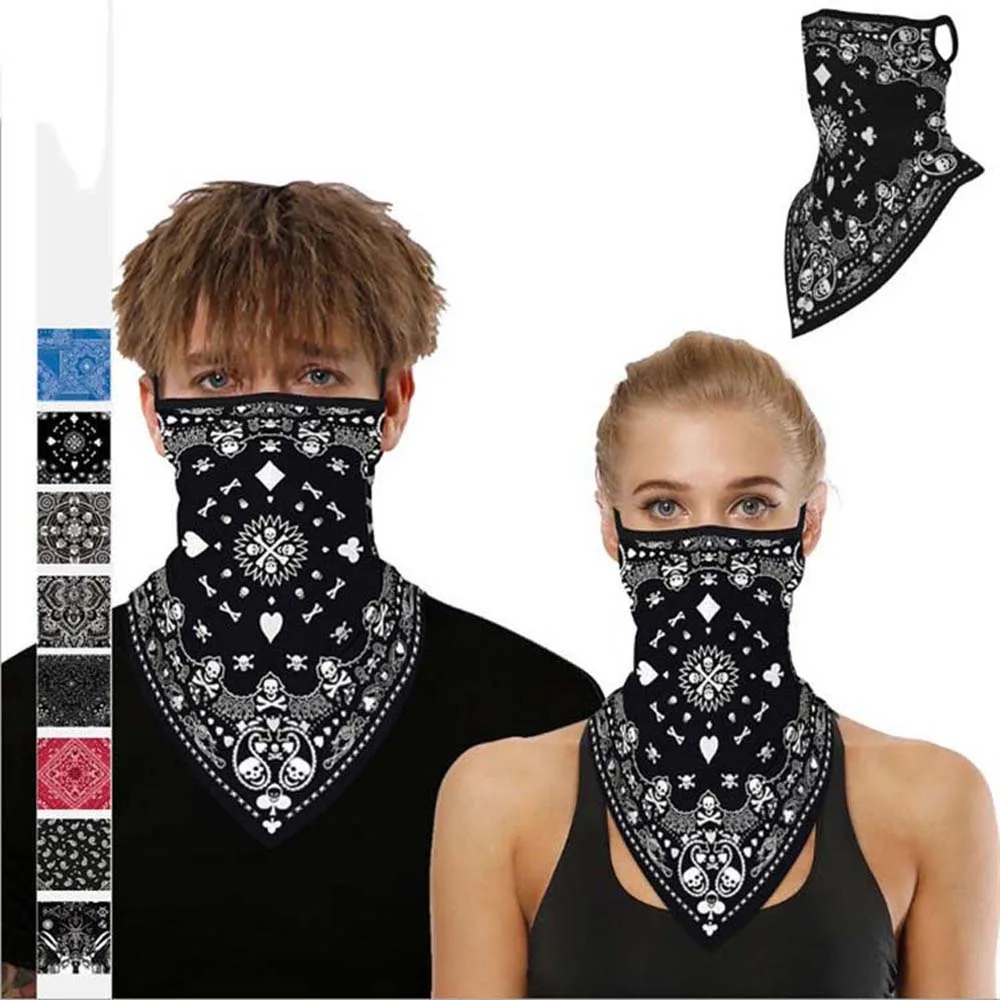 

Women Outdoor Riding Ear Loops Cycling Windproof Bandana Face Mask Neck Protection Wrap Scarf Mouth Mask