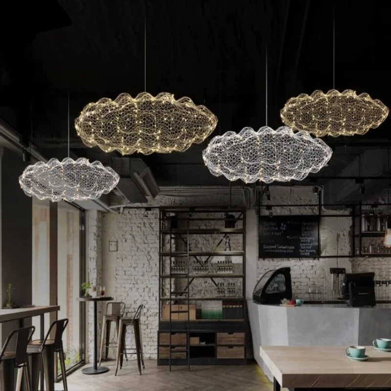 

Wire mesh cloud chandelier starry sky restaurant milk tea clothing store internet cafe shopping mall sales department chandelier