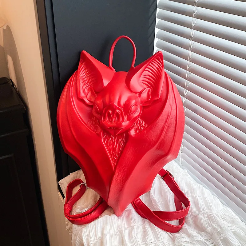 

Quirky Gothic Punk Style Creative Bat Single Shoulder Crossbody Bag Niche Halloween Personality Backpack