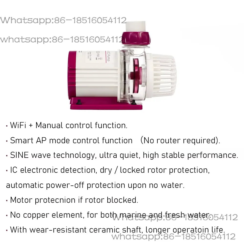 MDP WiFi Smart DC Aquarium Submersible Pump Circulation Return Pump with LCD Controller for Freshwater and Saltwater