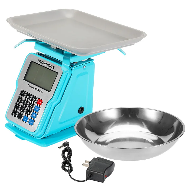 30kg Commercial Digital Price Computing Scale with Tray Dial Table Scale for Fruit Vegetable Food Outdoor Weighing