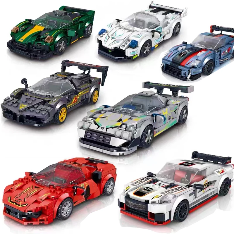 

City Rally Racers Sport Car Building Block Ideas Speed Champions Racing Vehicle Model Bricks Toys For Children Birthday Gift MOC