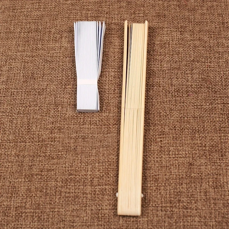 New Chinese Style 21Cm Small Fan Folding Fan Bamboo Fan Skeleton Can Be Made By Diy