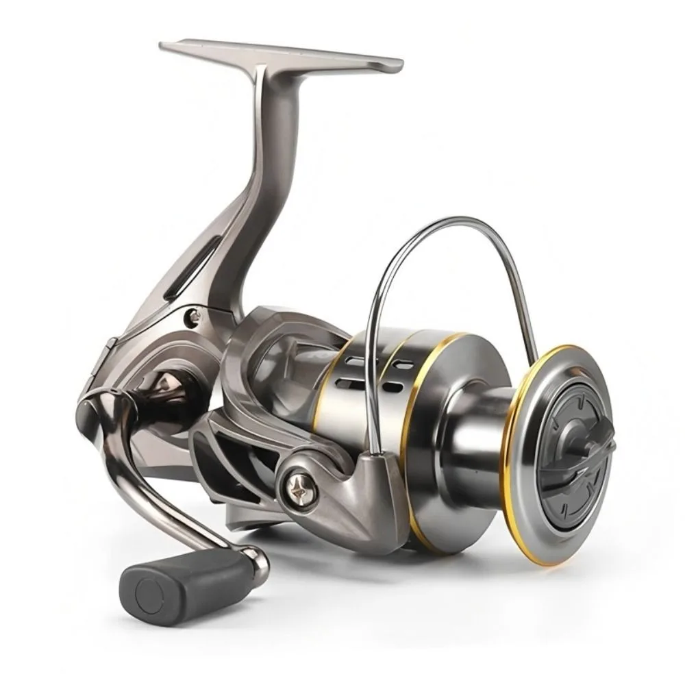 Max Drag 30KG Fishing Reel Right Left Interchangeable Handle 5.2:1 Gear Ratio Spinning Reel No-gap Design Metal Spool