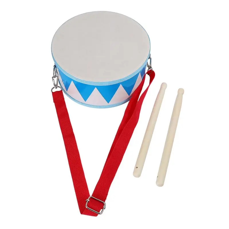 ABUE-3X Kids Drum Wood Drum Set With Carry Strap Stick For Kids Toddlers Gift For Develop Children's Rhythm Sense