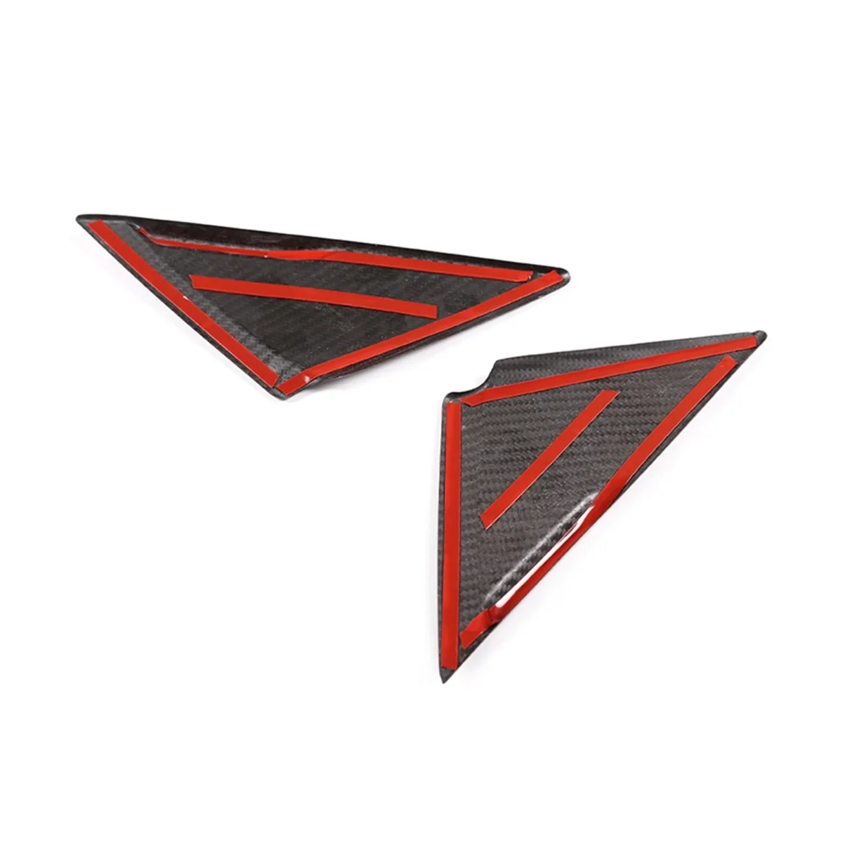 Real Carbon Fiber Car Styling A-Pillar Sticker Front Window Triangle Cover Trim for Nissan GTR R35 2008-2016