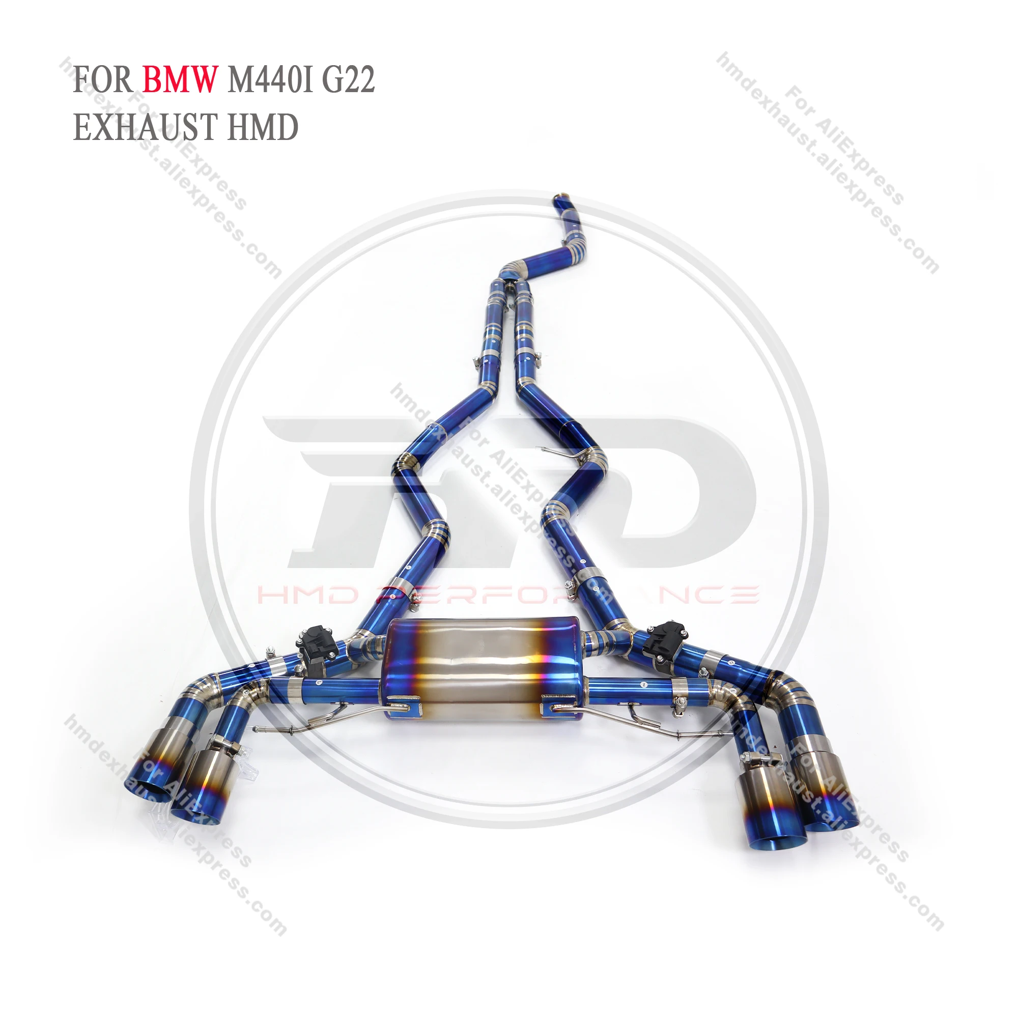 

Customizable Catback For BMW M440I G22 Exhaust System Titanium Alloy Electronic Valve Muffler Tips Non-destructive HMD