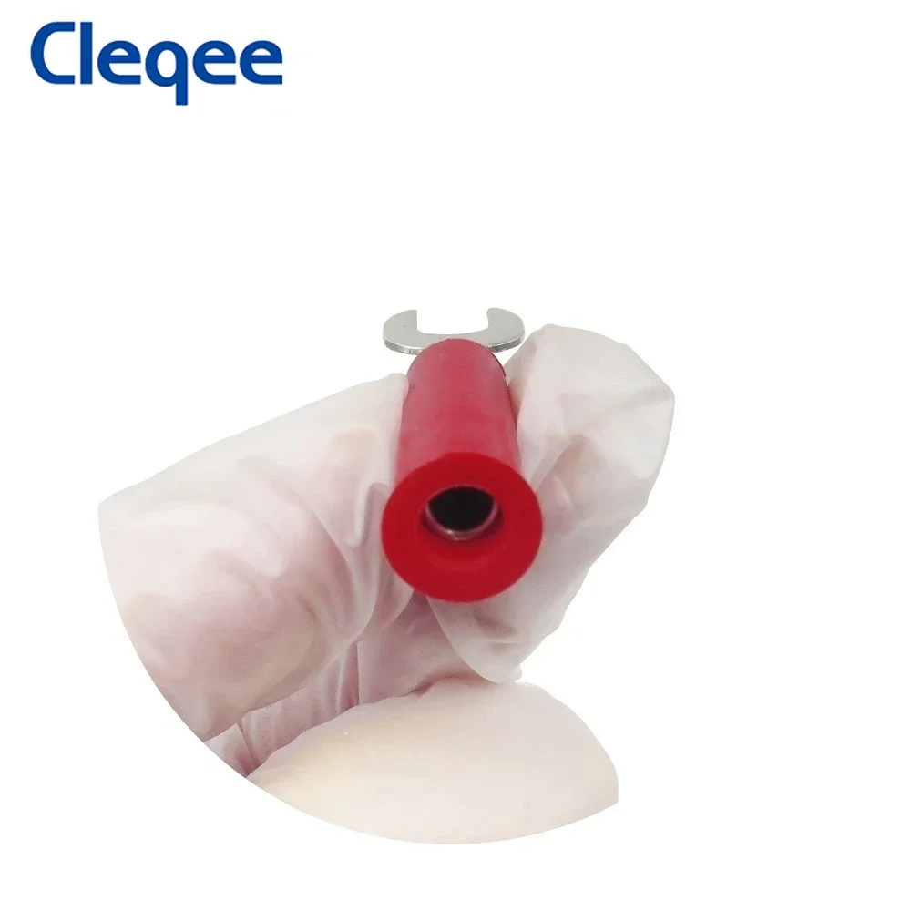 Cleqee P4002 10PCS 5Color (in width) 6mm Insert Type U Type And Y Type Insert Harpoon Welding Insert 4mm banana plug