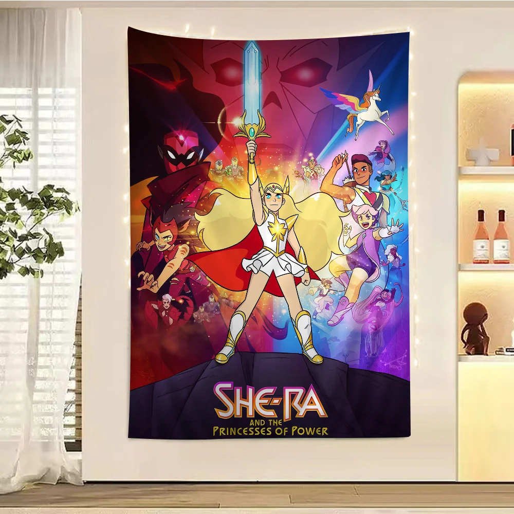 She Ra And The Princesses Of Power Printed Large Wall Tapestry Art Science Fiction Room Home Decor Decor Blanket