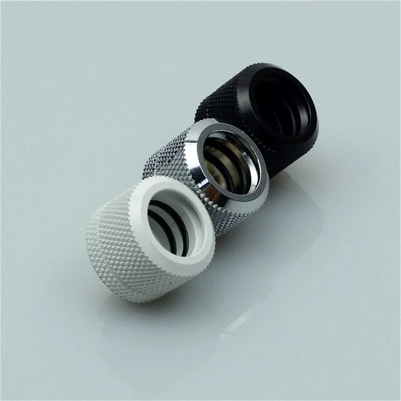 14mm Hard Pipe Connector For PETG Acrylic Hard Tube Computer Water Cooling, Black White Silver Colors