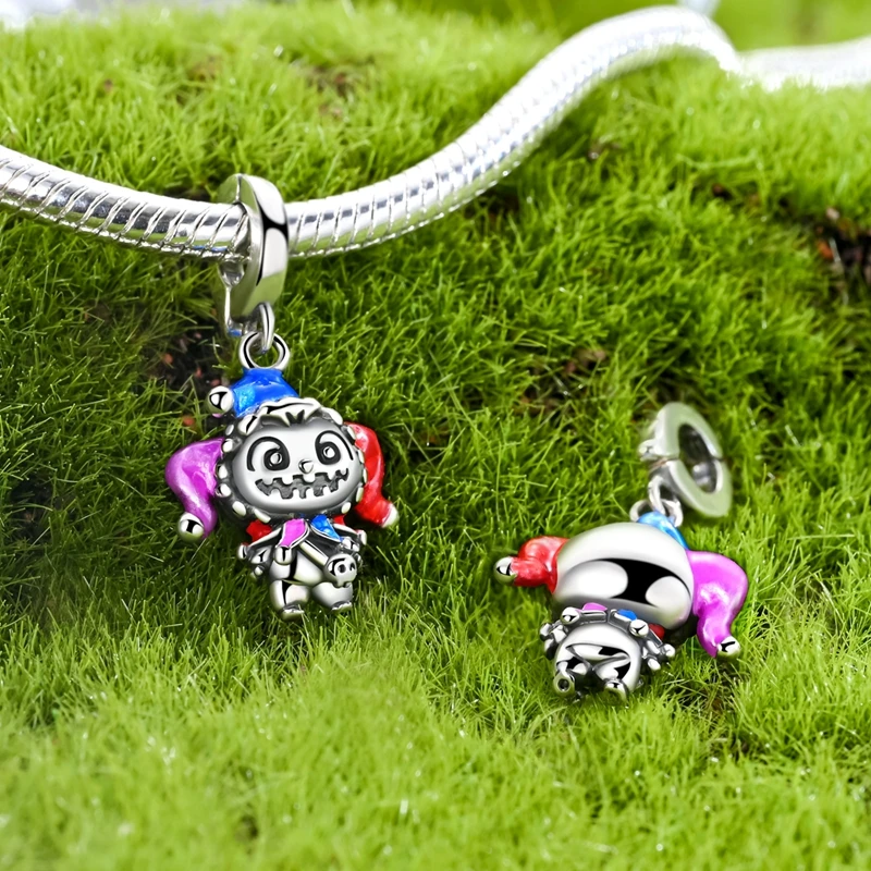 New IN 925 Sterling Silver Pendant Mushroom Sheep Grim Reaper Charms Beads Jewelry Fit 925 Original Bracelet For Women DIY Gift