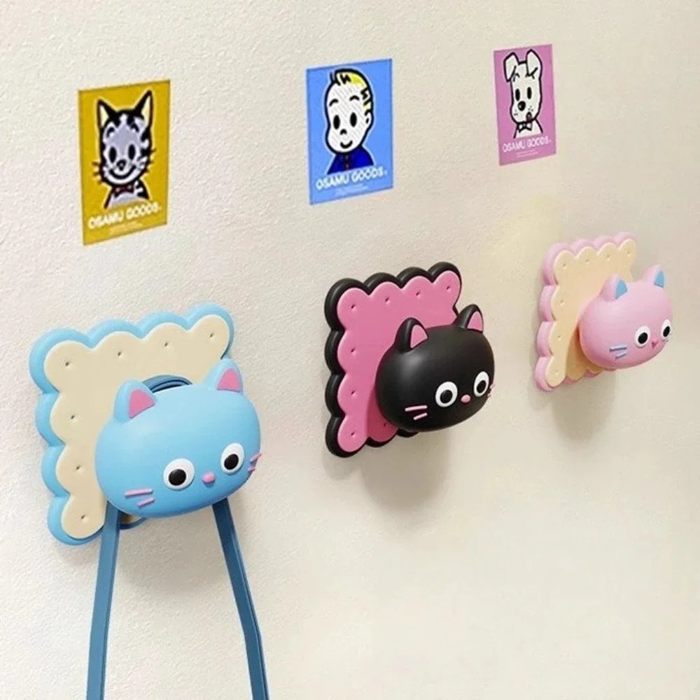 New Cartoon Cat Doll Door Bumper Stickers Anti-Trap Protection Durable Door Handle Mute Pad PVC Home Safety Device Home Use
