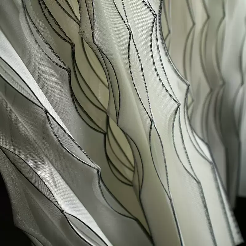 

Трехмерная плиссированная ткань с эффектом давления для юбок в стиле деконструкции, дизайнерская ткань для пэчворка, мягкая оригинальная художественная ткань