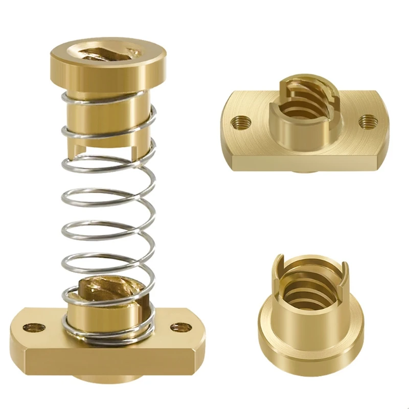 T8 Anti Backlash Nut Elimination Brass Nuts for Upgrade Ender 3 CR-10 / Tornado/Clone 8mm 3D Printer Accessory Drop Shipping