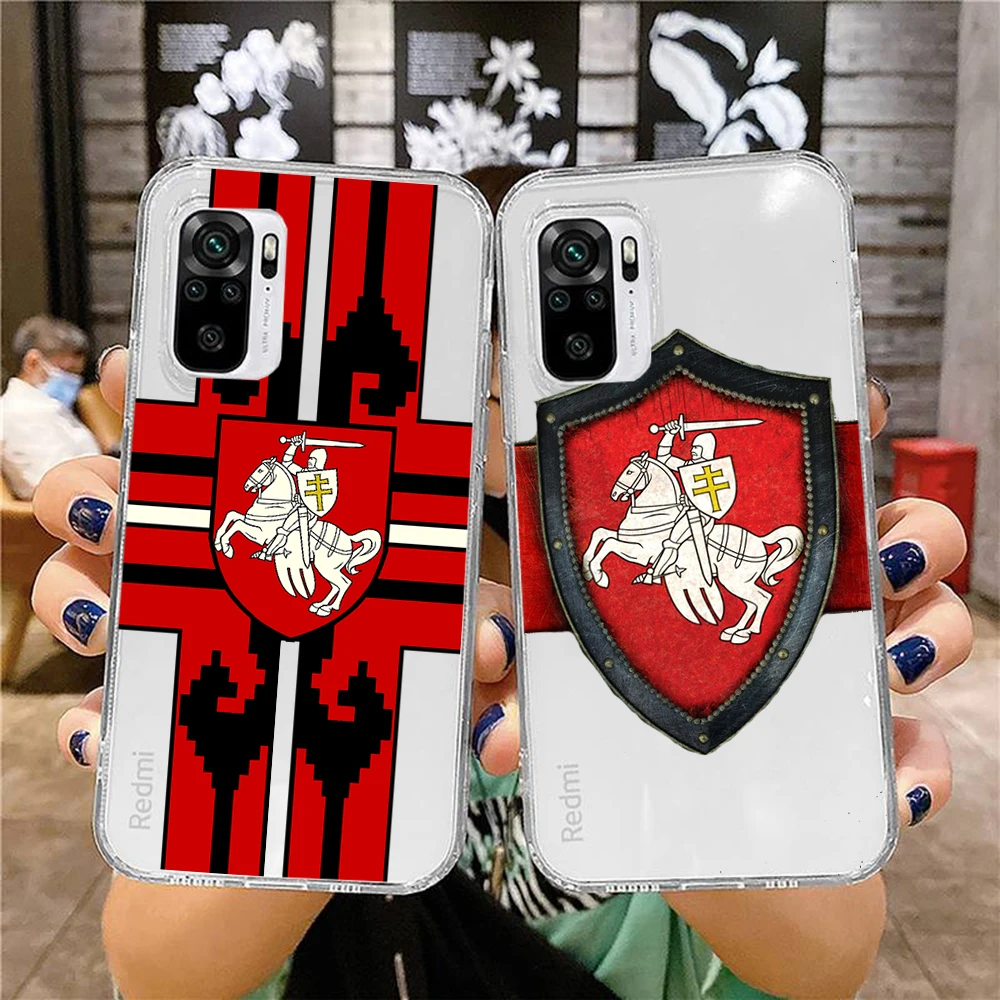 Belarus flag fashion design pattern Transparent phone case for xiaomi redmi mi note 7 8 9 10 11 12 k40 pro t s ultra lite