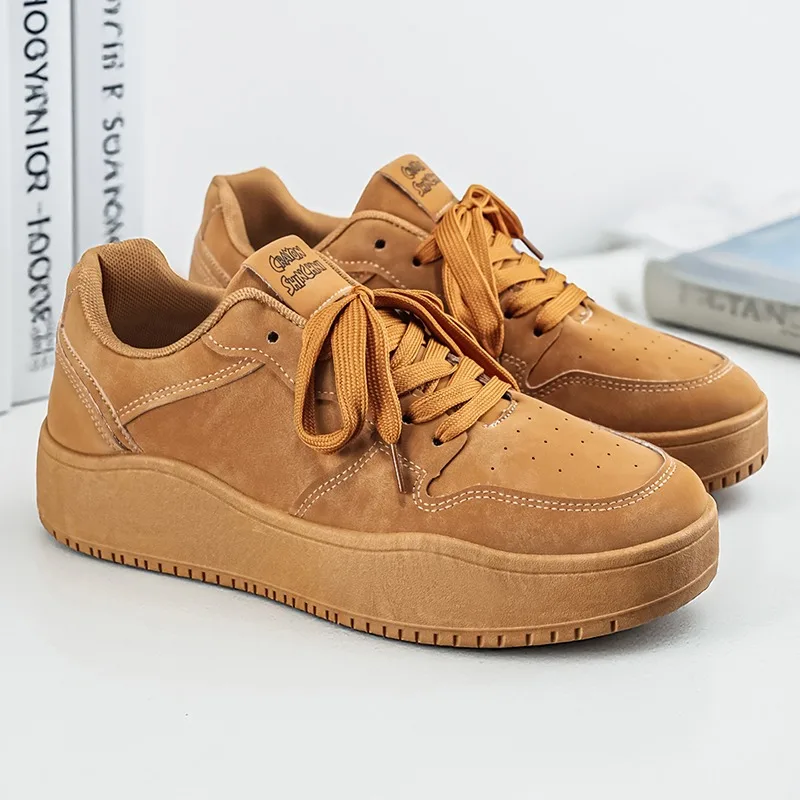 

2026 New Men‘s Sneakers Fashion Low-top Skateboard Shoes Lace Up Platform Trainers Outdoor Casual Shoes for Men Vulcanized Shoes
