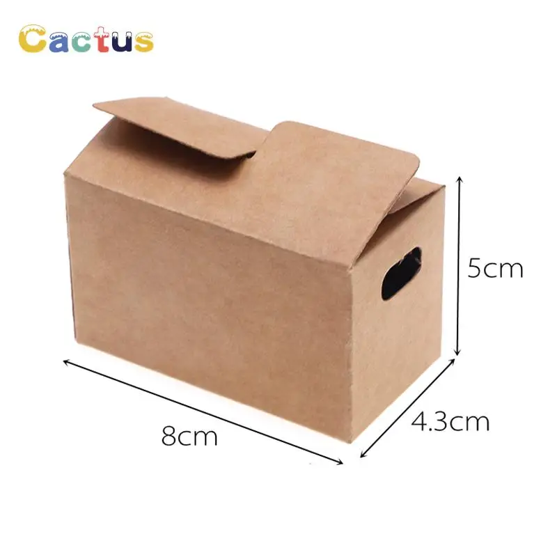 10Pcs/Set Mini Carton Express Box Dollhouse Miniature Decor Toy Doll House Decor Furniture Accessories