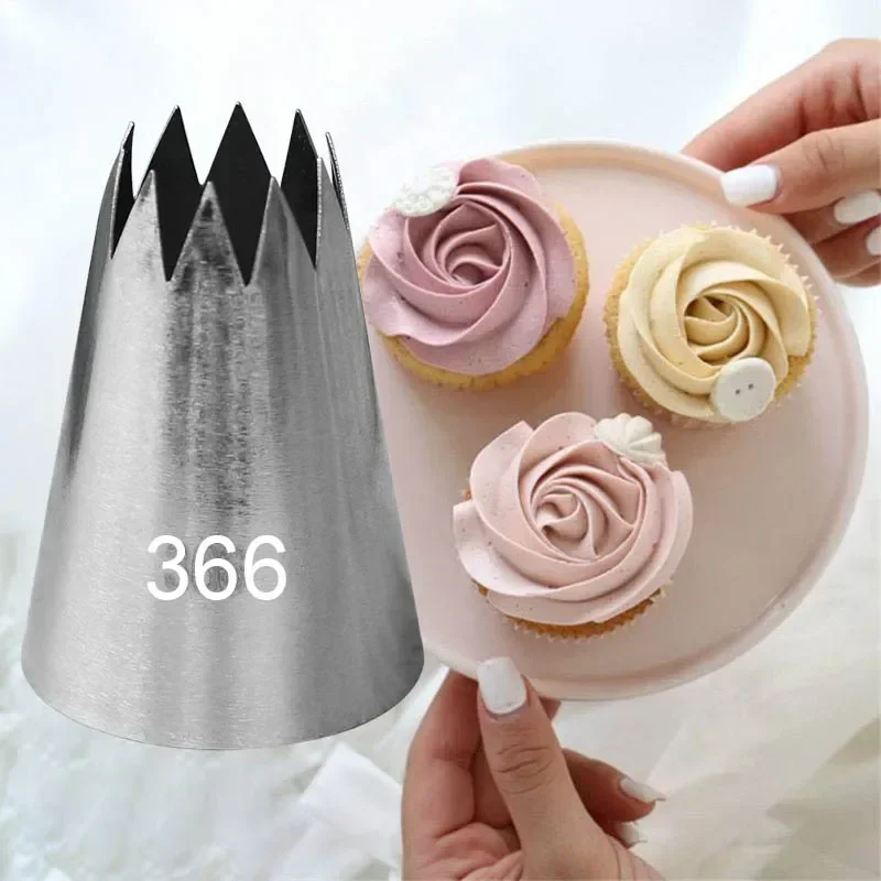 #366 Large Open Star For DIY Meringue Cookies Piping Nozzle Cake Decorating Tools Stainless Steel Icing Cream PastryIcing Tips