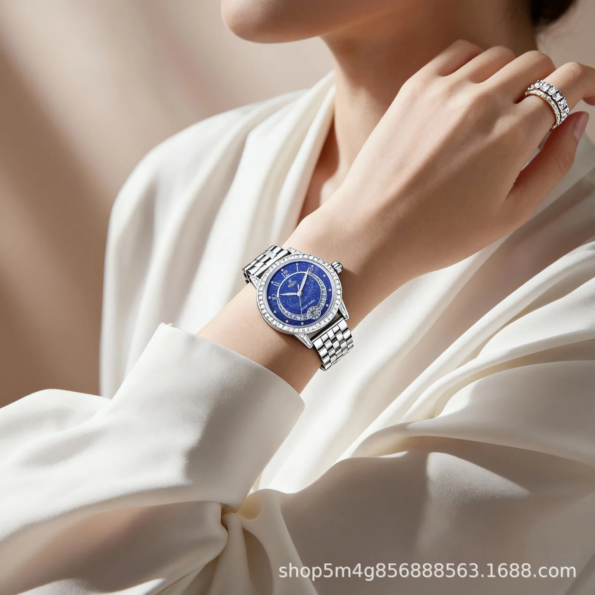 Crown Kallie Crescent Bay Starry Sky Series Crescent Starry Sky Blue Design Women's Watch ck8151 - view 4