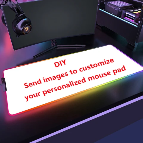 RGB коврик для мыши Diy, большой, резиновый