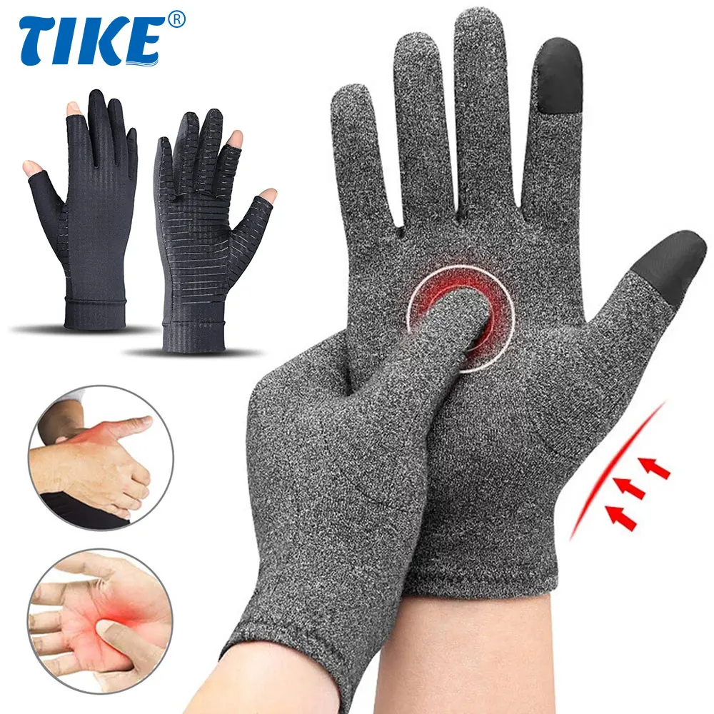 1 Pair Copper Compression Arthritis Gloves for Arthritis Pain Relief, Rheumatoid, Osteoarthritis and Carpal Tunnel for Men Women