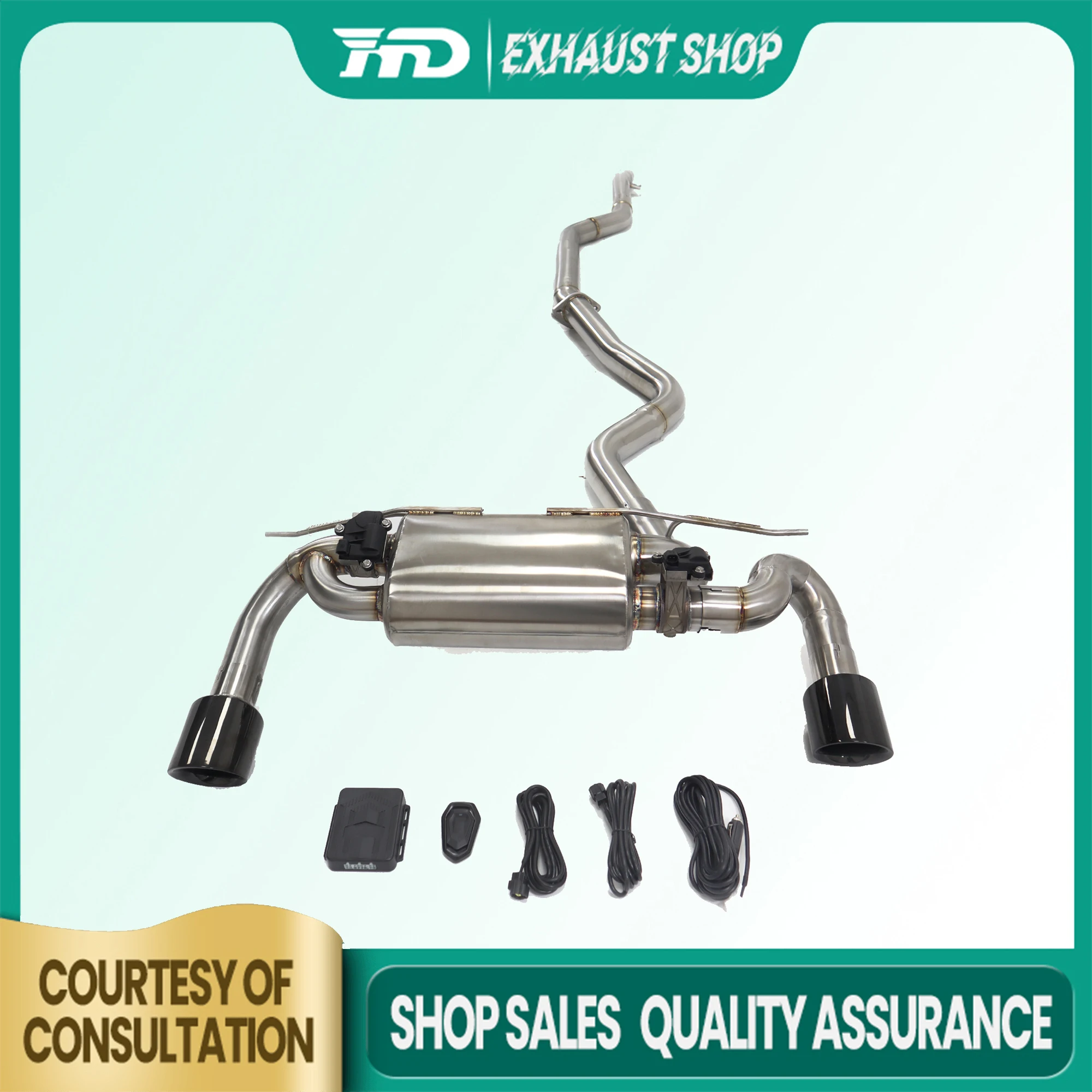 

HMD Exhaust Catback for BMW M240I F22 B58 3.0T SS304 Electronic valve Muffler Tip Increase pipe diameter Easy installation