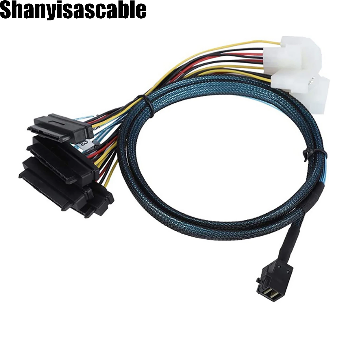 cabo-interno-de-servidor-de-10m-mini-sas-hd-sff-8643-para-4pcs-29pin-sff-8482-com-interface-de-energia-grande-de-4-pinos