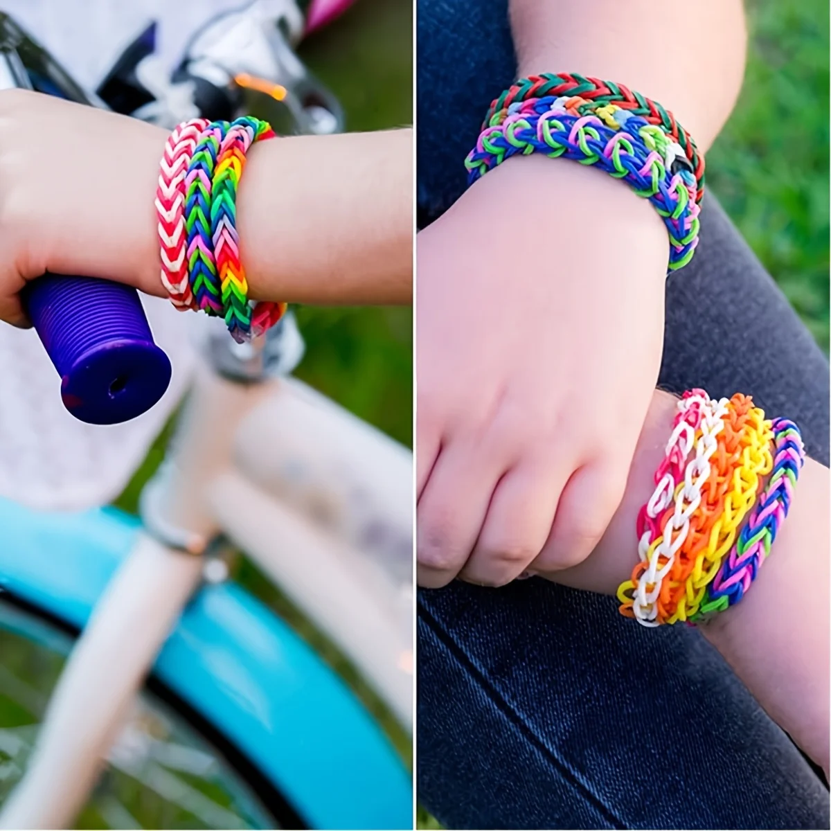 New DIY Rubber Bands for Bracelets Kit, Equipped with Various Keychains, Crochet Hooks Loom Band, Toys Fo Girls  Beads Set