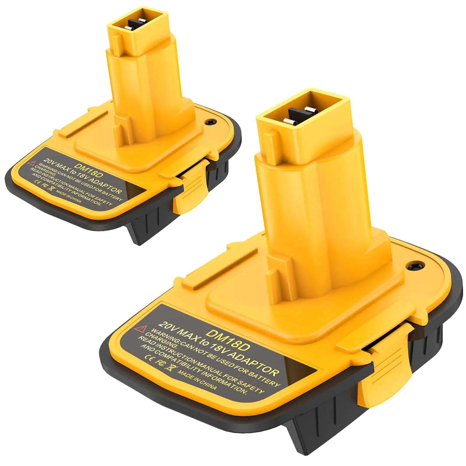 DM18D 배터리 어댑터 (USB 변환 포함) - DeWalt 20V 및 Milwaukee 18V 리튬 이온 배터리를 DeWalt NiCad 및 NiMh 배터리 전동 공구용으로 변환
